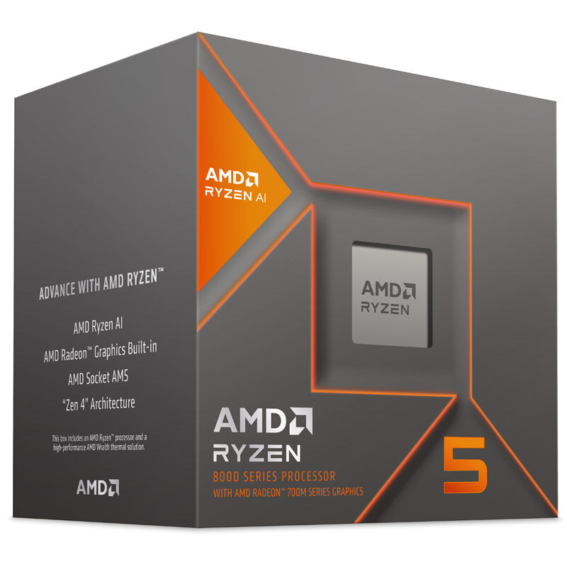 AMD Ryzen 5 8600G prosessor detalj av kjøler