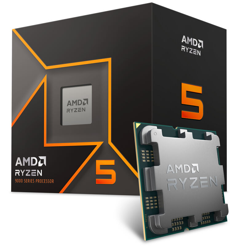 AMD Ryzen 5 9600 prosessor forfra