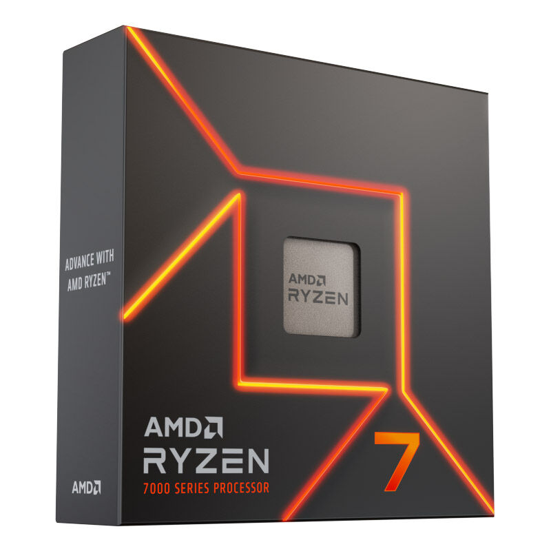 AMD Ryzen 7 7700X prosessor emballasje bakside