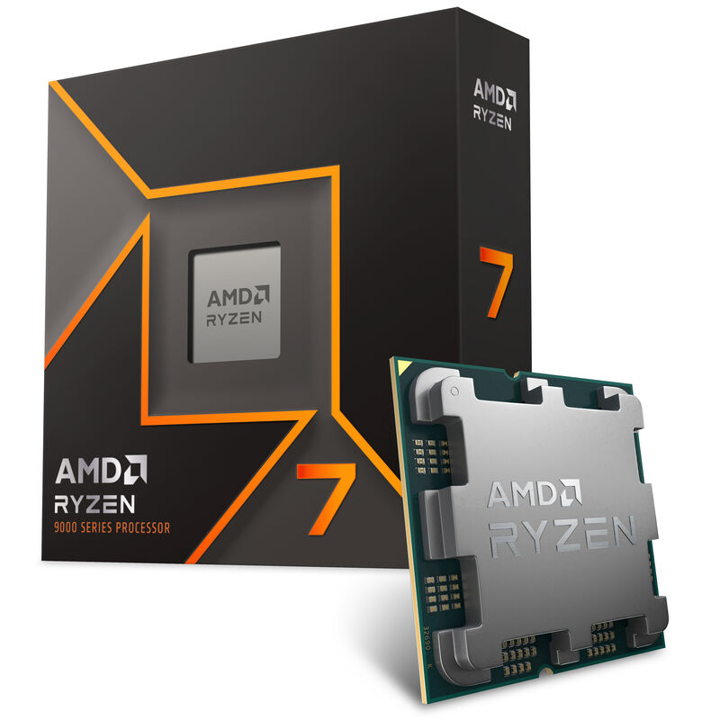 AMD Ryzen 7 9700X prosessor forfra
