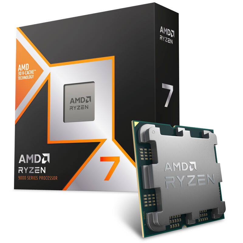 AMD Ryzen 7 9800X3D prosessor forfra