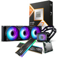 AMD Ryzen 7 9850X3D bundle 32 GB RAM Phanteks AiO svart forfra