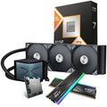 AMD Ryzen 7 9850X3D bundle 64 GB RAM TRYX PANORAMA AiO svart forfra
