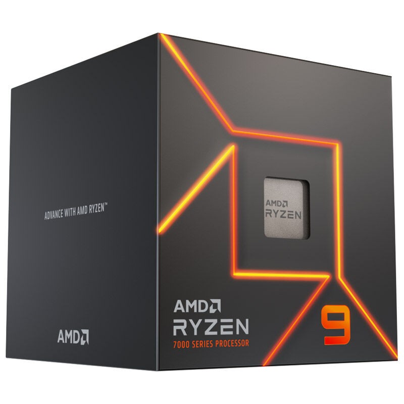 AMD Ryzen 9 7900 prosessor pakning og boks