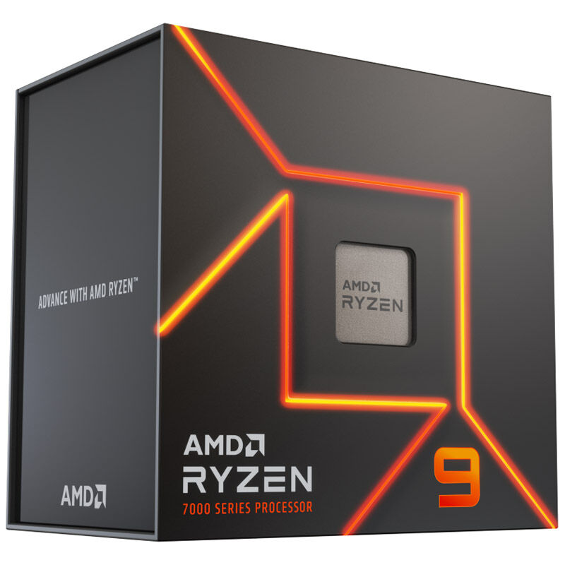 AMD Ryzen 9 7900X prosessor emballasje bakside