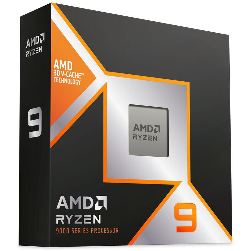 AMD Ryzen 9 9900X3D prosessor med boks