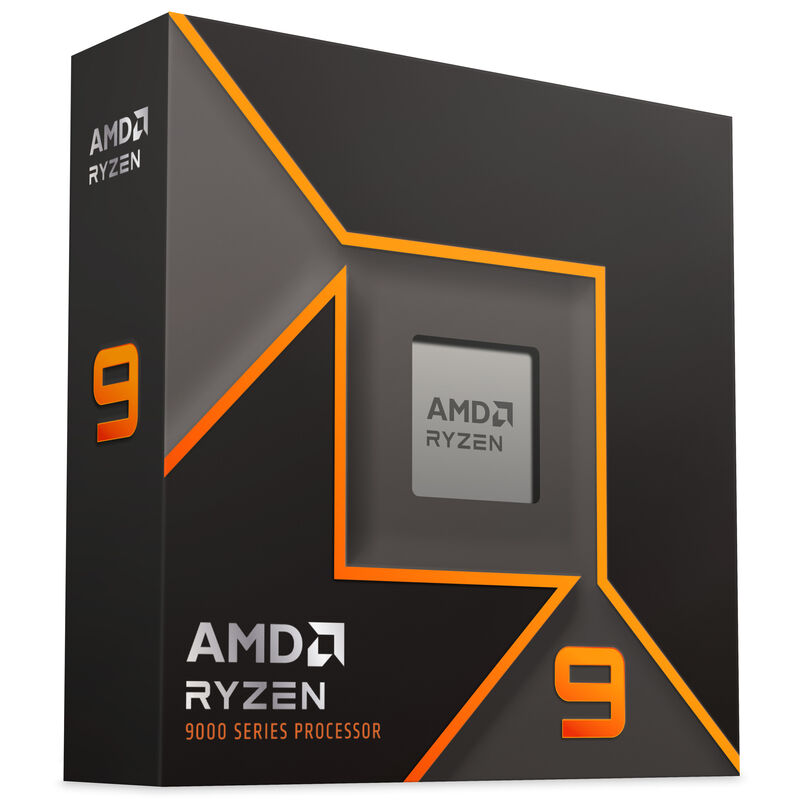 AMD Ryzen 9 9950X prosessor med emballasje