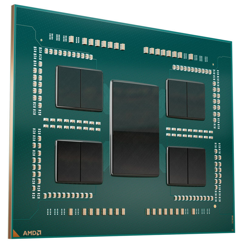 Kjøleflate på AMD Ryzen Threadripper 7970X prosessor