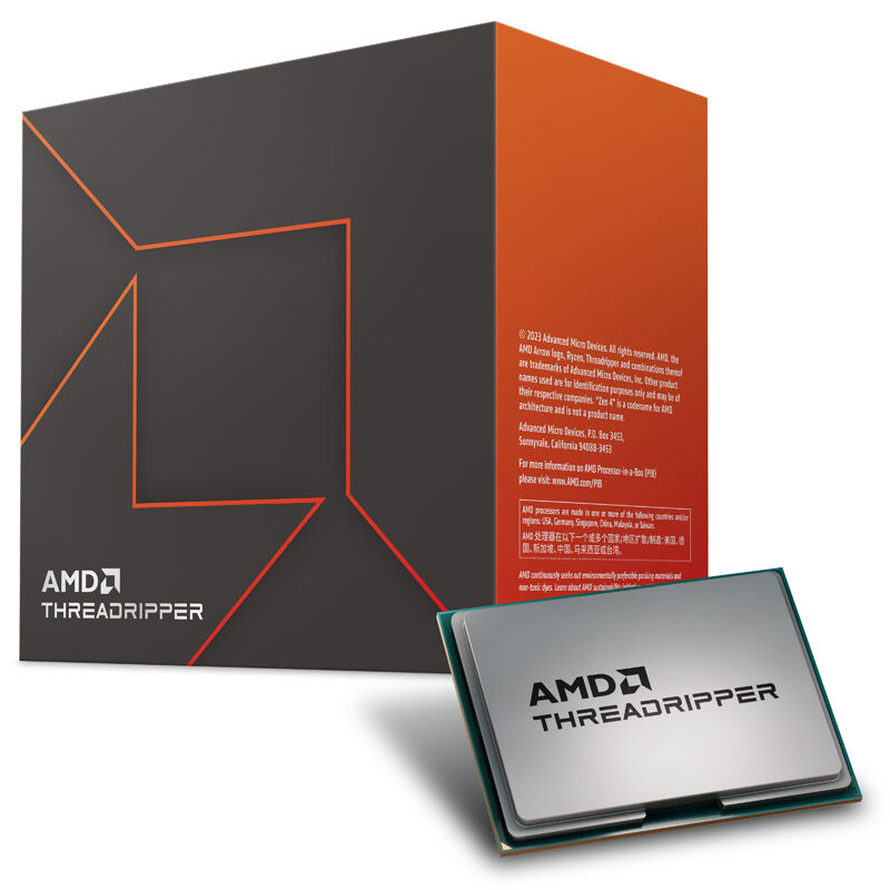 AMD Ryzen Threadripper 7970X prosessor forfra
