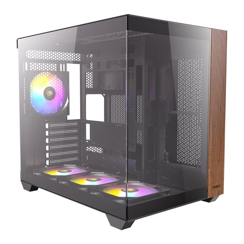 Antec CX800 kabinett midtårn ATX herdet glass 270° svart foran