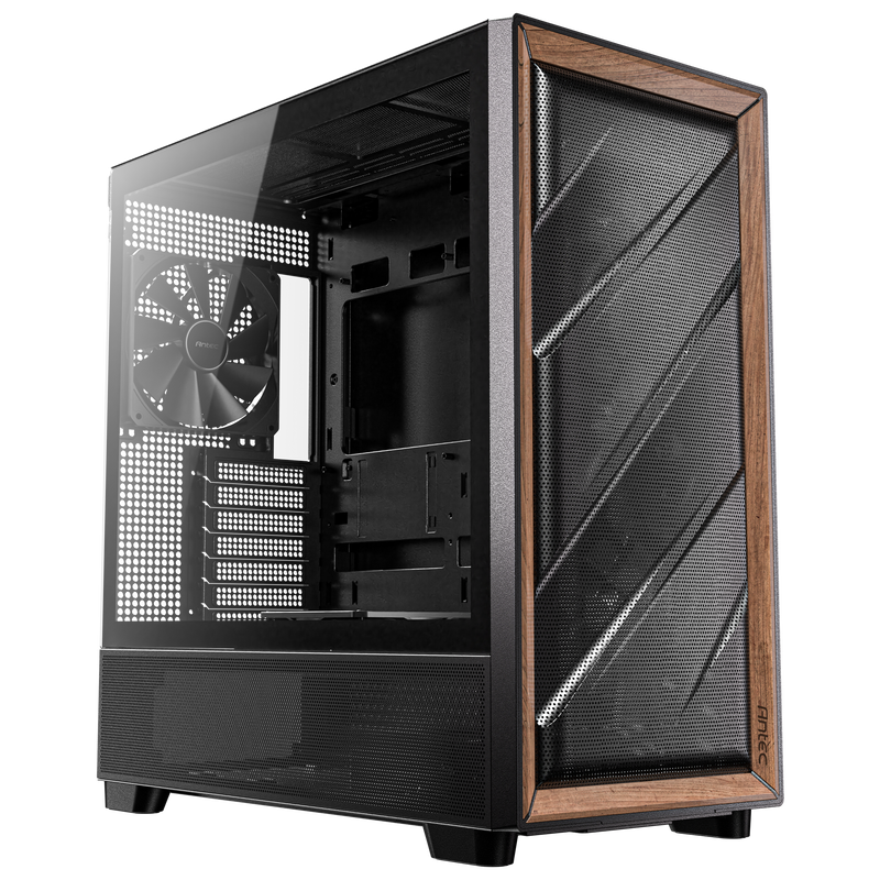 Antec Flux kabinett midtårn E-ATX herdet glass svart bakside
