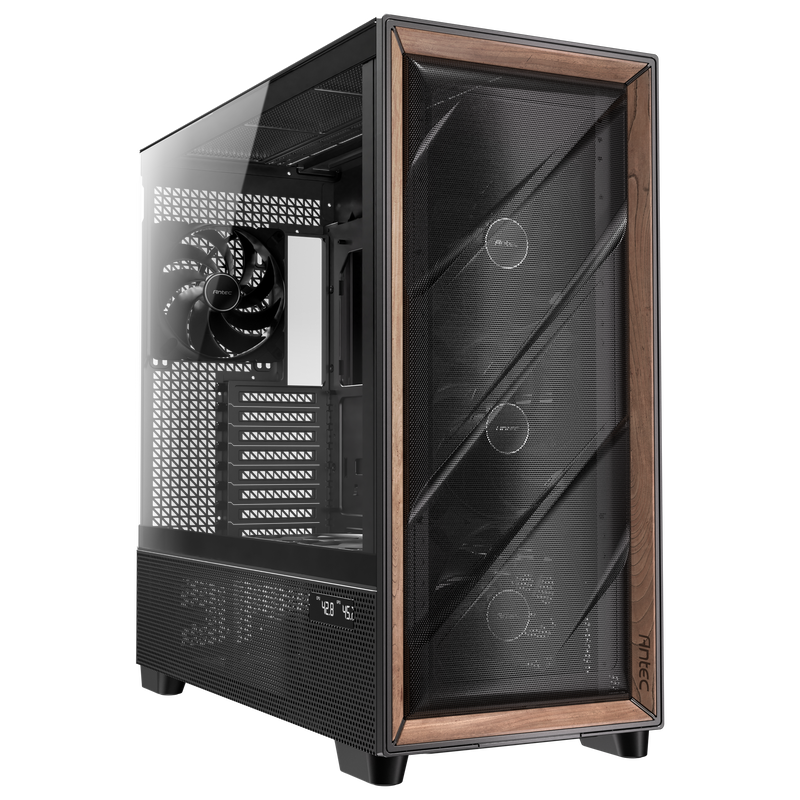 Antec Flux Pro kabinett fulltårn E-ATX herdet glass svart forfra