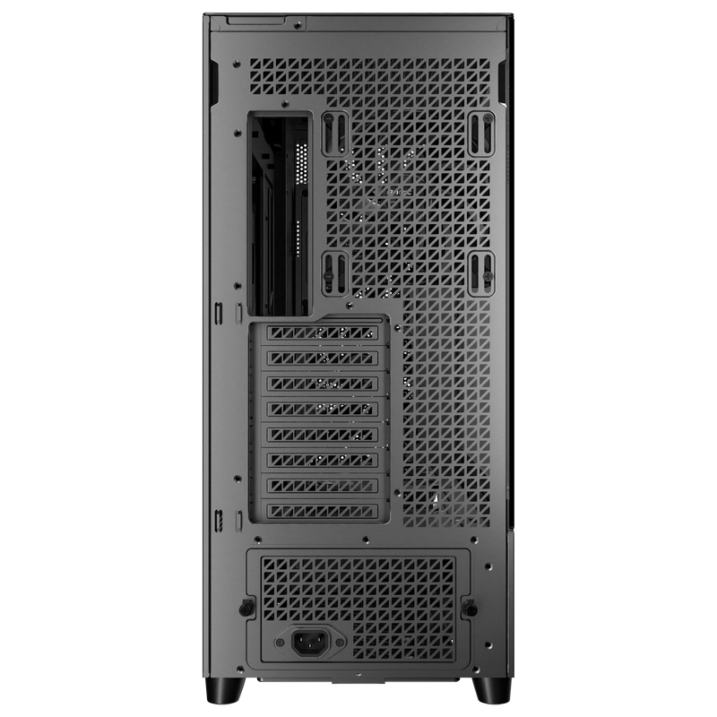 Antec Flux Pro kabinett fulltårn E-ATX herdet glass svart montert med komponenter