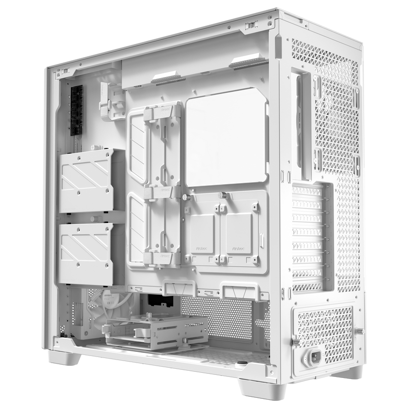 Nærbilde av herdet glass sidepanel på Antec Flux Pro kabinett