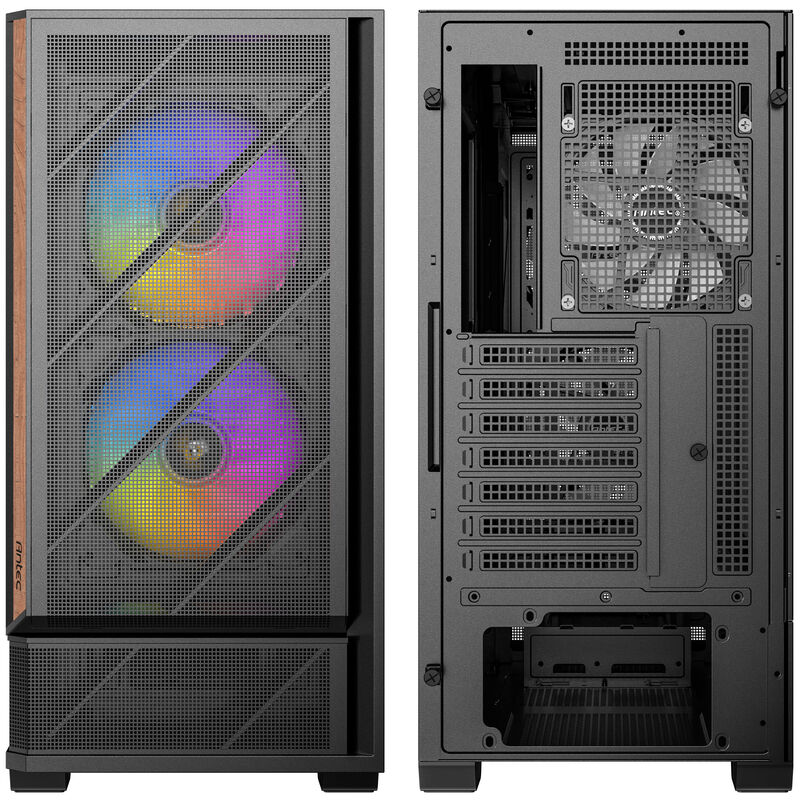 Detalj av strømforsyningsplass i Antec P30 ARGB kabinett
