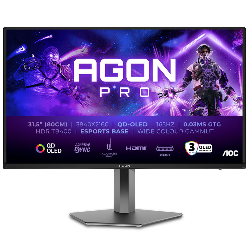 AOC Agon AG326UD gamingskjerm 32 tommer forfra
