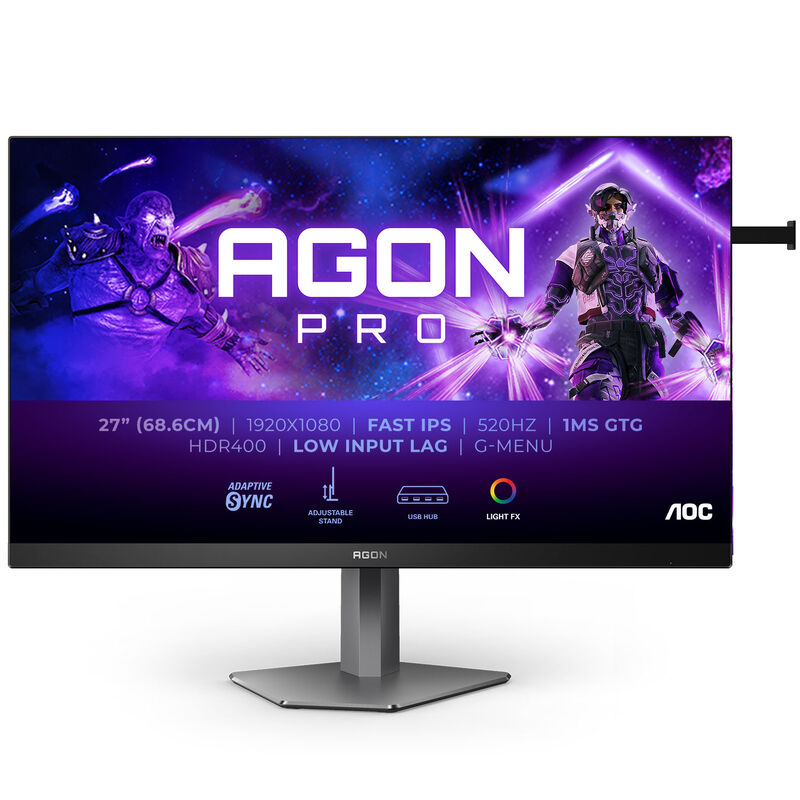 AOC AGON Pro AG276FK gamingskjerm forfra