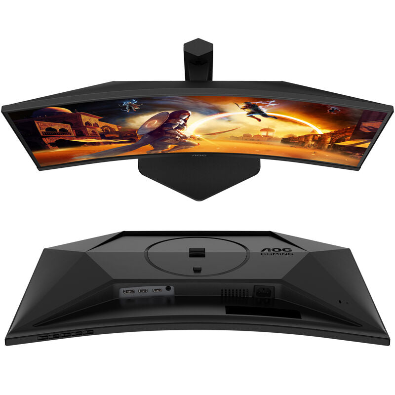Detalj av knappkontroller på AOC CQ27G4X 27" curved gamingskjerm