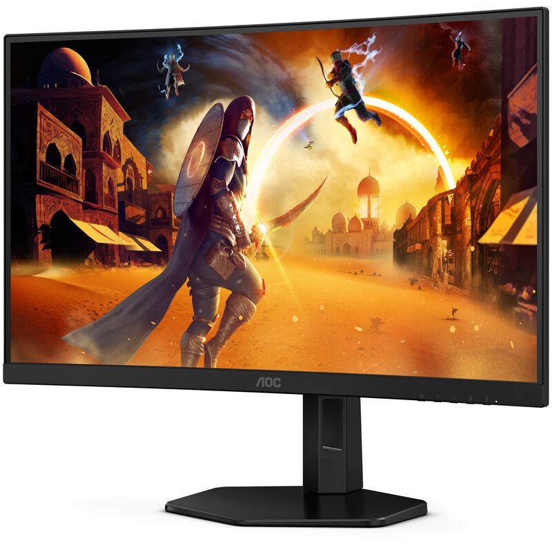 Detalj av skjermkant på AOC CQ27G4X 27" curved gamingskjerm