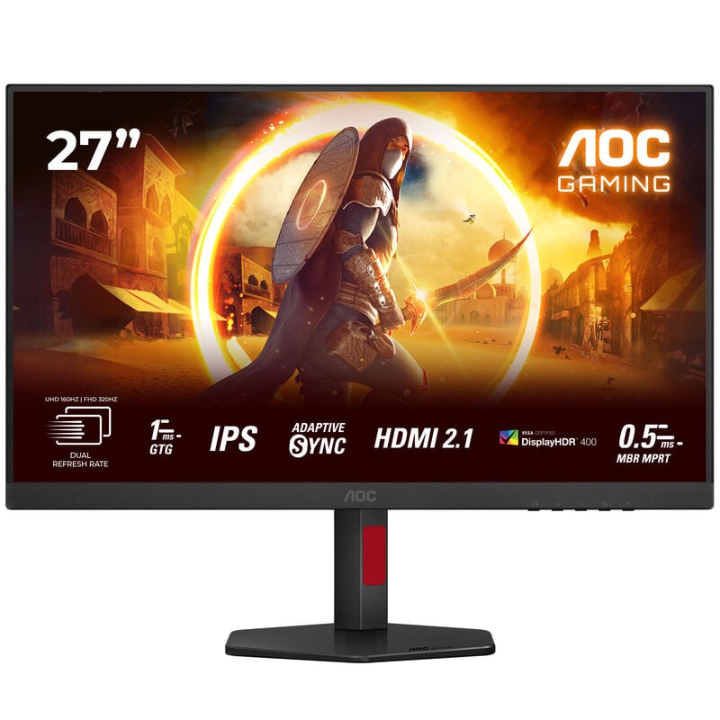 AOC Gaming U27G4R 27" 4K gamingskjerm forfra