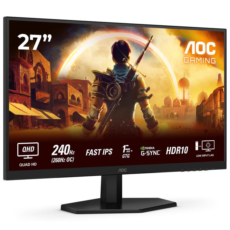 AOC Q27G42ZE 27" WQHD gamingskjerm bakside