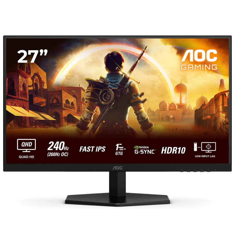 AOC Q27G42ZE 27" WQHD gamingskjerm forfra