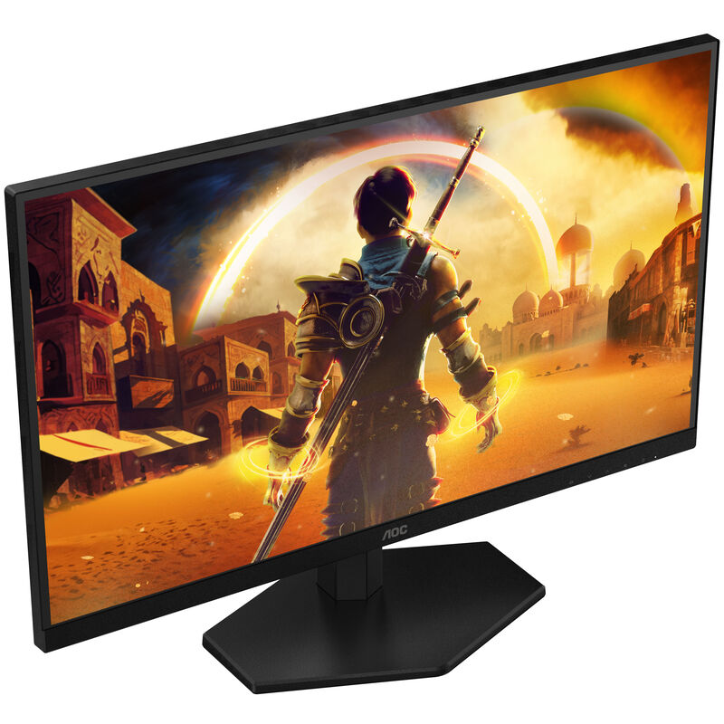 AOC Q27G42ZE 27" WQHD gamingskjerm montert på skrivebord