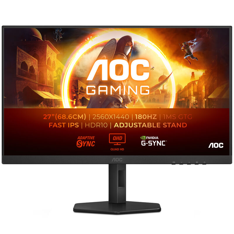 AOC Q27G4XF 27" gamingskjerm forfra