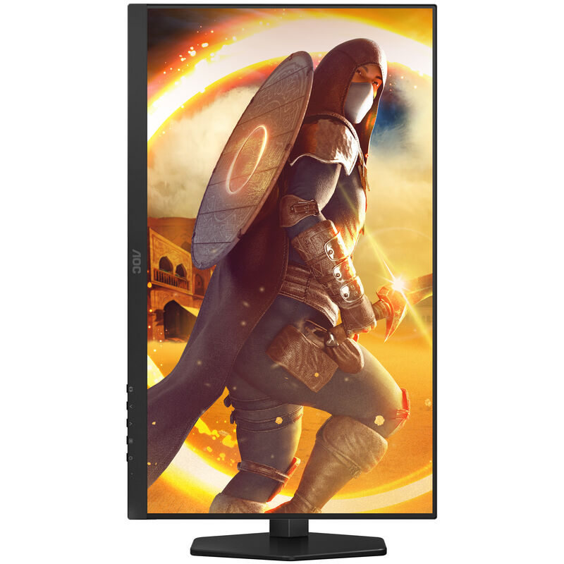 Nærbilde av AOC Q27G4XF 27" gamingskjerm kontrollknapper