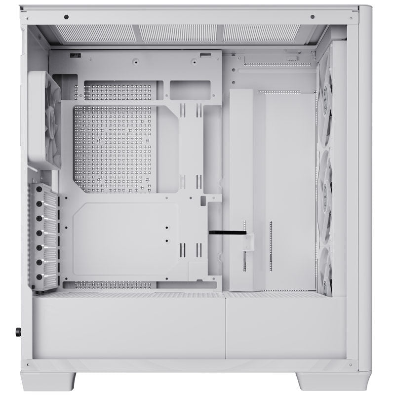 APNX C1 kabinett midtårn ATX herdet glass hvit ventilasjonsmesh foran