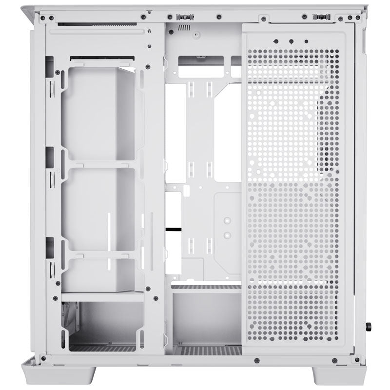 APNX C1 kabinett midtårn ATX herdet glass hvit intern kabelstyring