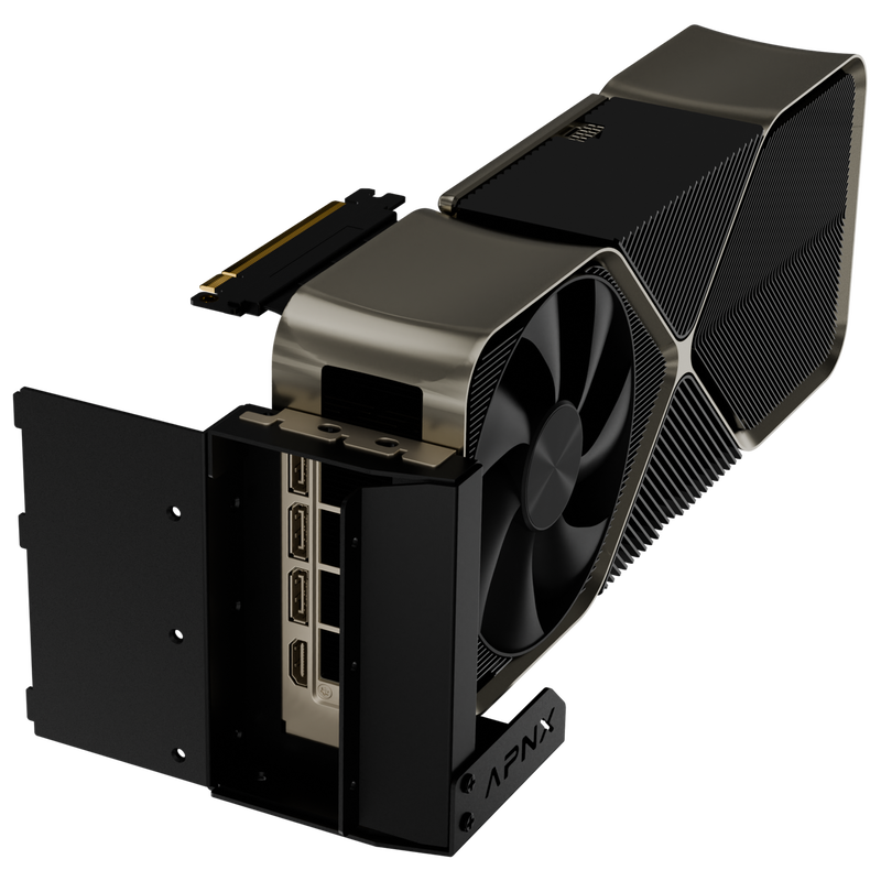 Detalj av APNX Vertical GPU Holder Kit 2 vertikal GPU-brakett svart