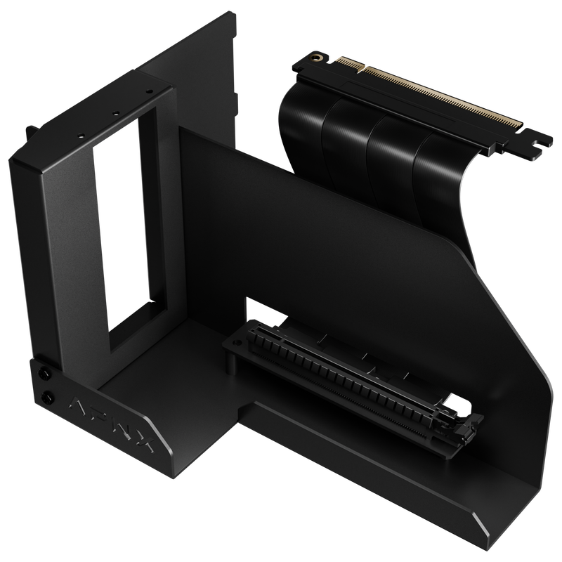 APNX Vertical GPU Holder Kit 2 vertikal GPU-brakett svart forfra