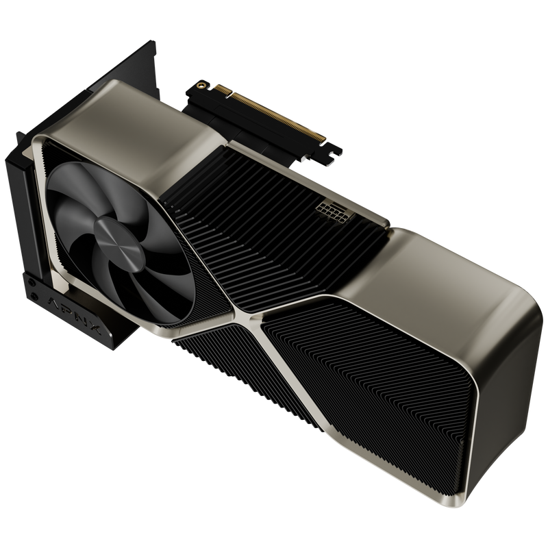 Montert APNX Vertical GPU Holder Kit 2 vertikal GPU-brakett svart i PC