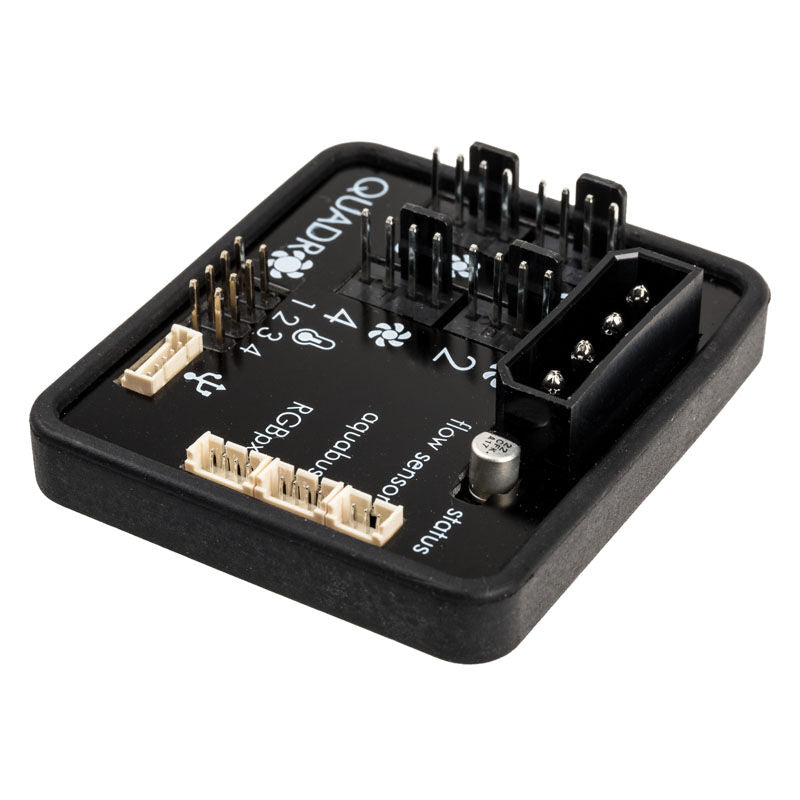 aqua computer QUADRO viftekontroller PWM 4-kanals RGB bakside