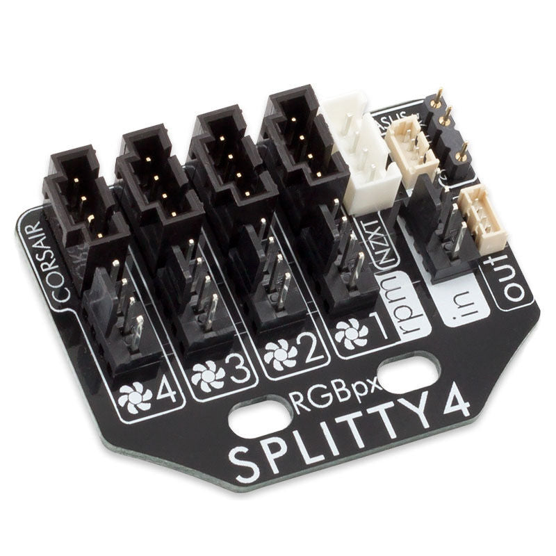 aqua computer RGBpx Splitty4 RGB-splitter forfra