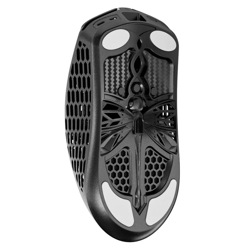 Nærbilde av Arbiter Studio Akitsu Carbon Fiber trådløs gamingmus knapper