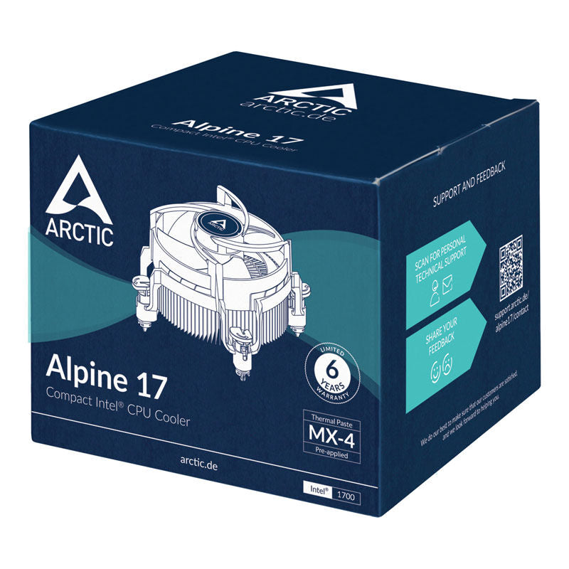 Arctic Alpine 17 CPU-kjøler med monteringspinner