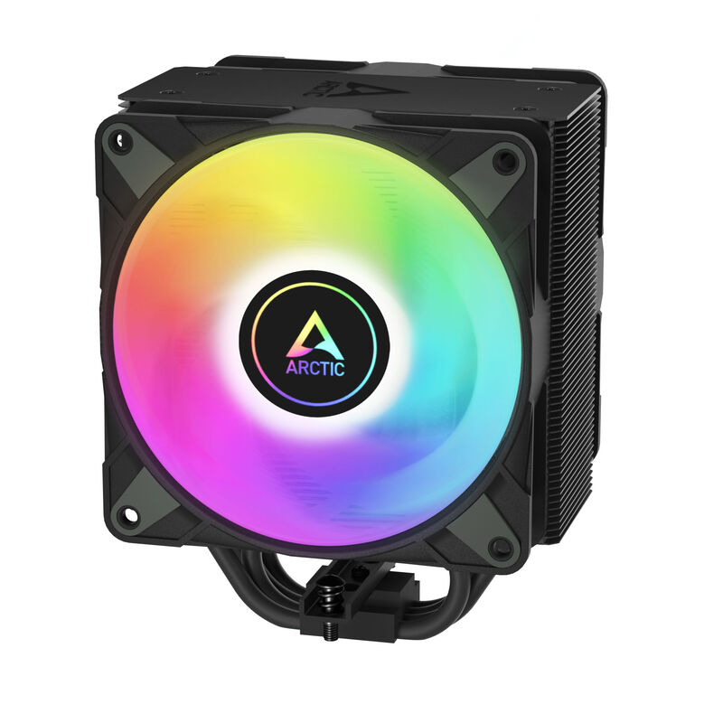 Arctic Freezer 36 ARGB Black CPU-kjøler forfra med to 120 mm vifter