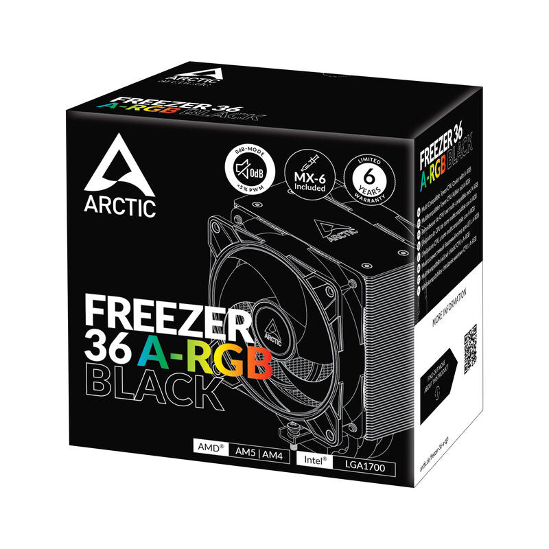 Oversiktsbilde av Arctic Freezer 36 ARGB Black CPU-kjøler og vifter