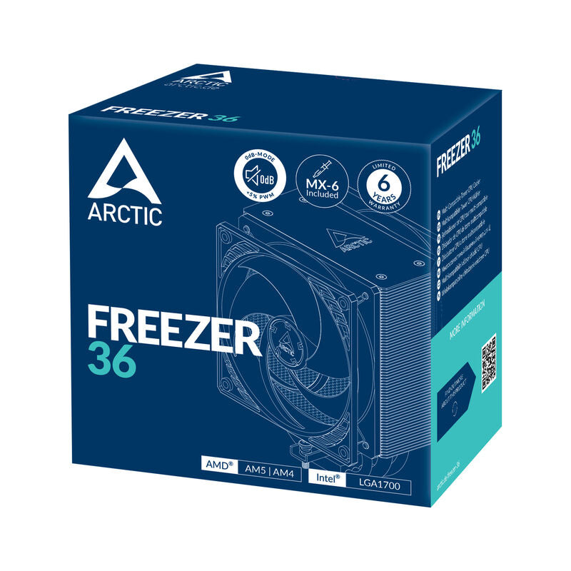 Sidevisning av Arctic Freezer 36 CPU-kjøler
