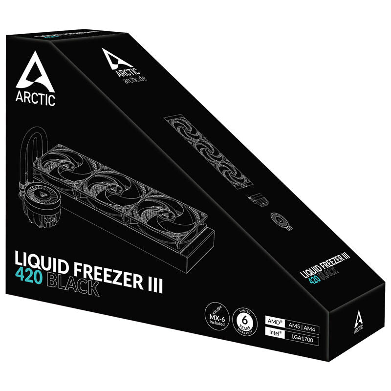 Arctic Liquid Freezer III AIO vannkjøling 420 mm PWM vifte nærbilde