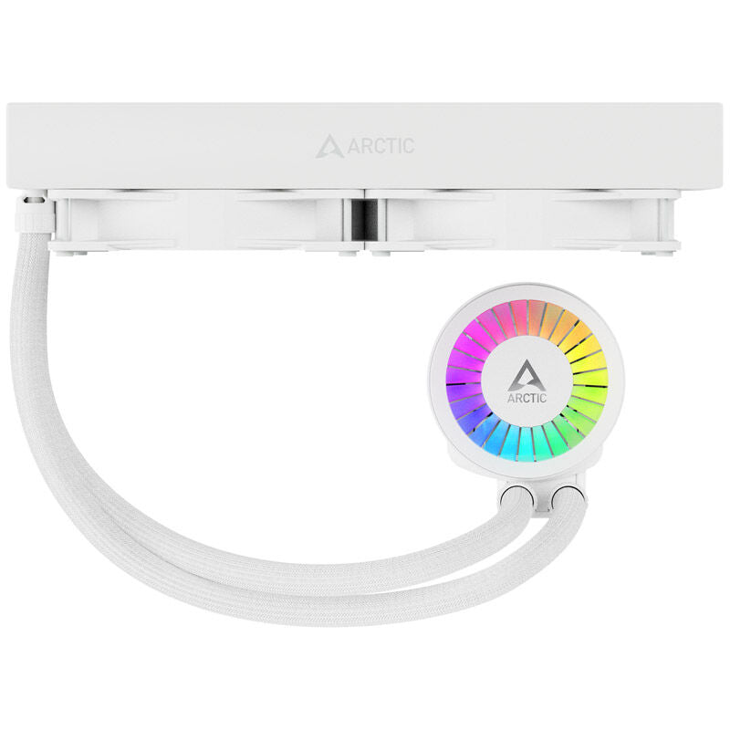 Detalj av radiator på Arctic Liquid Freezer III ARGB White AIO