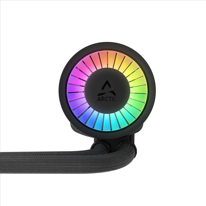 Detalj av Arctic Liquid Freezer III Pro 240 A-RGB AIO vannkjøling svart pumpe