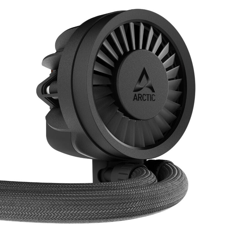 Arctic Liquid Freezer III Pro 280 AIO vannkjøling nærbilde av pumpe