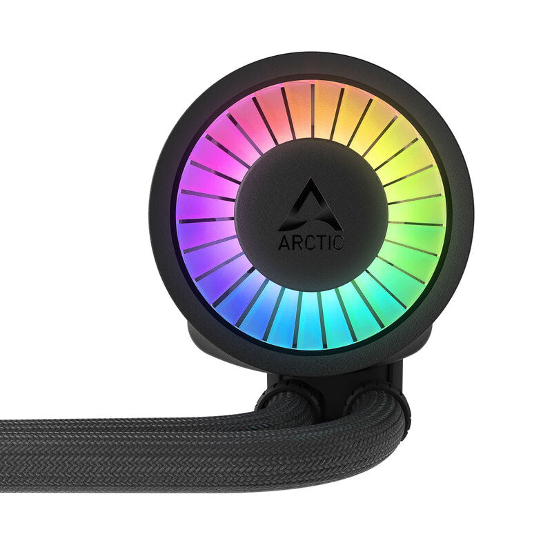Arctic Liquid Freezer III Pro 360 ARGB AIO vannkjøling nærbilde av pumpe