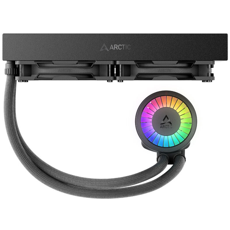 Detalj av Arctic Liquid Freezer III Pro A-RGB AIO vannkjøling 280 mm svart pumpe