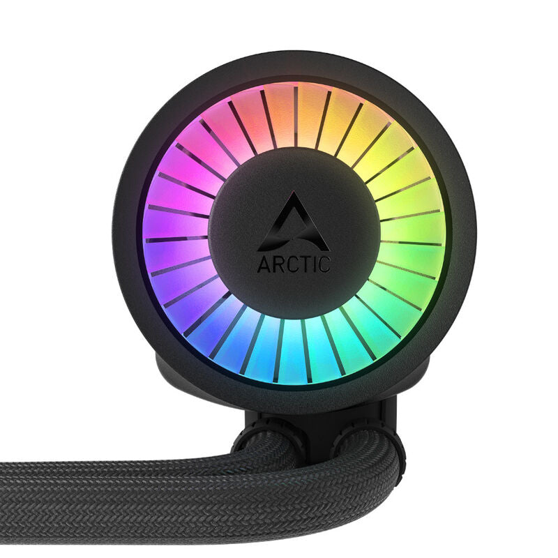 Nærbilde av Arctic Liquid Freezer III Pro A-RGB AIO vannkjøling 280 mm svart vifte