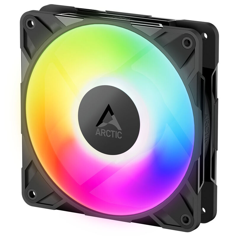 Bakside av Arctic P12 Pro A-RGB PWM vifte 3-pakk 120 mm svart