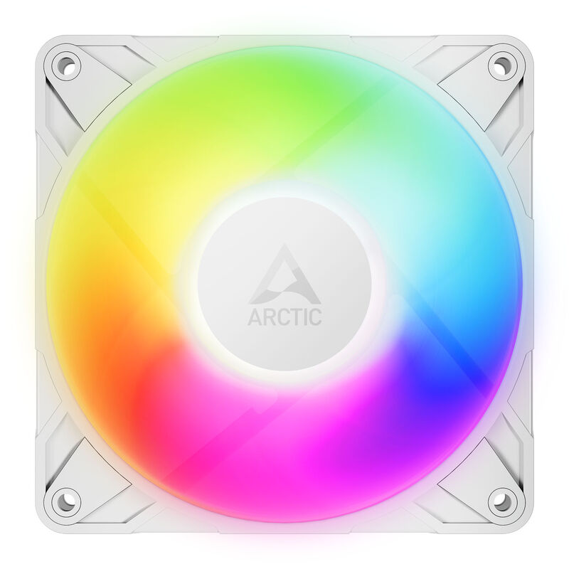 Montert ARCTIC P12 Pro ARGB PWM vifte 120 mm hvit i PC